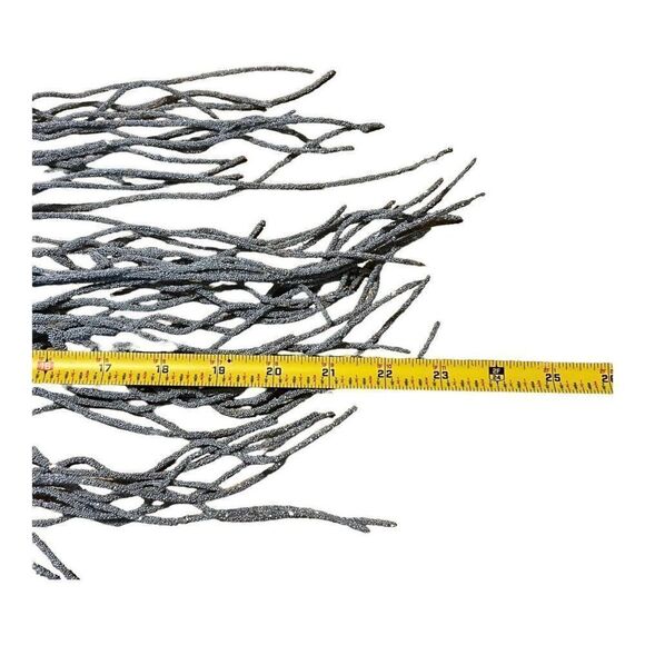 Silver Fake Coral Sprays Faux Beach Decor Plant 24” Long, Set Of 2 Nautical - Picture 4 of 4